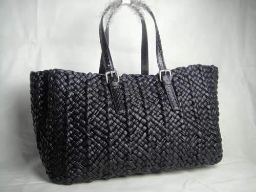 Bottega Veneta Woven Tote Bag 9789 black